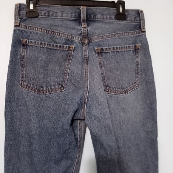 Old Navy Button Fly Distressed High Rise Slouchy Straight Leg Jeans Size 2 NWOT - Picture 8 of 12